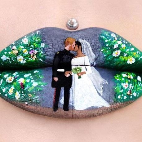 Да нарисуваш кралската сватба върху устните си